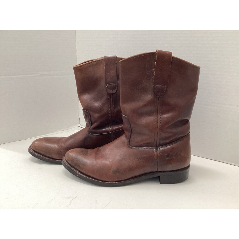 vtg brazos biltrite men’s pull on work boots 11 style 4673 resoled Florsheim